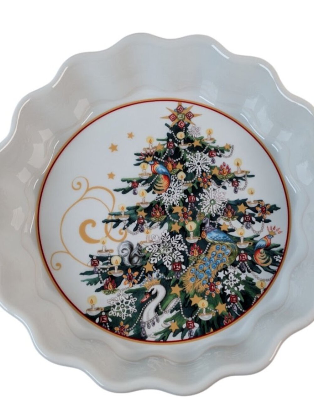 Williams Sonoma Pie Plate Baking Dish Twas the Night Before Christmas 9" X 2"